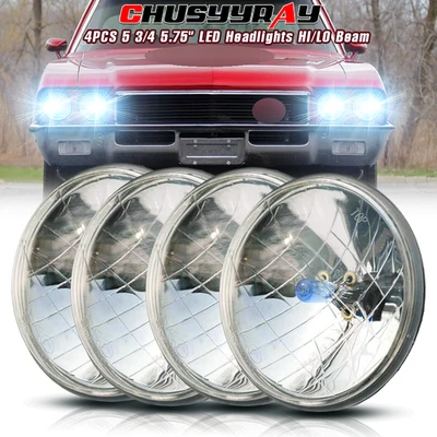 NEW  5 3/4 5.75" LED Headlights HI/LO Beam for Buick Skylark 1961-1972 GS 455 - Image 1 of 4