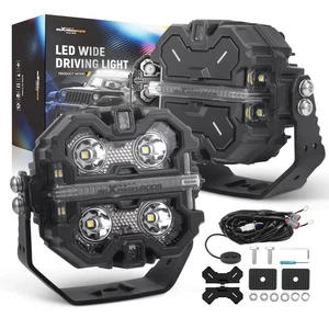3.5" LED Pod Lights Spot Beam RGB DRL Driving Auxiliary Light Off Road IP68 - Picture 1 of 18