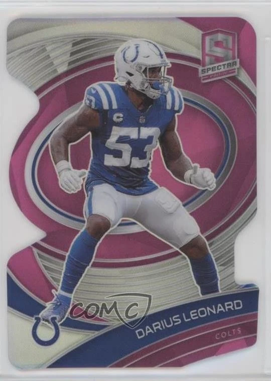 2021 Panini Spectra Neon Pink Prizm Die-Cut /20 Shaquille Leonard Darius #38 - Image 1 of 2