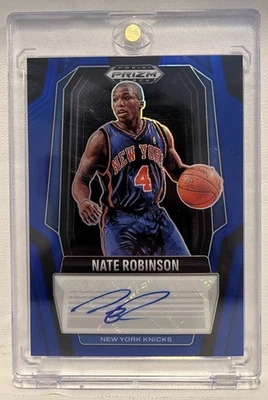 2024-25 Panini Prizm Black - Signatures Nate Robinson #SIG-NAT Blue Prizm/49(AU) - Image 1 of 3