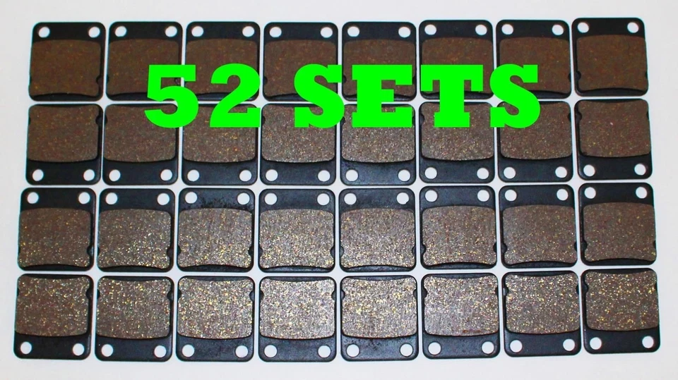 52 conjuntos de pastilhas de freio dianteiras e traseiras 1998 1999 2000 2001 2002 Yamaha YFM 350 Warrior - Imagem 1 de 1