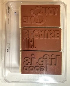 Pensioniertes Stampin Up TEXT & TEXTUR doppelt montiertes Holzblock-Stempelset - Bild 1 von 9