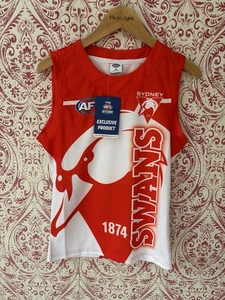 Sydney Swans Youth Logo Guernsey Size 10 (See Size Guide) New With Tags - Picture 1 of 10