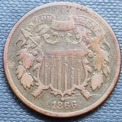 1866 Two Cent Piece 2c Better Grade #95975 - Image 1 of 2