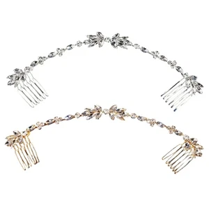 Crystal Hair Comb Set for Wedding Updos Secure Combs Hair Accessories - Picture 1 of 10
