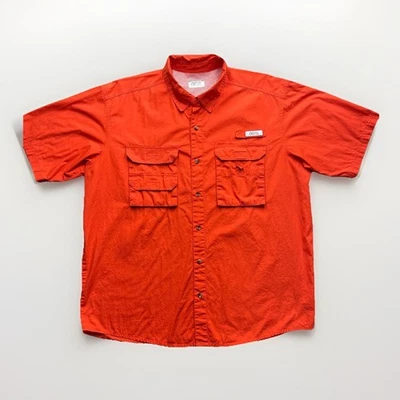 Gander Mountain Shirt Mens XL Red Performance Fishing Vented Cargo Short Sleeve - Image 1 of 4