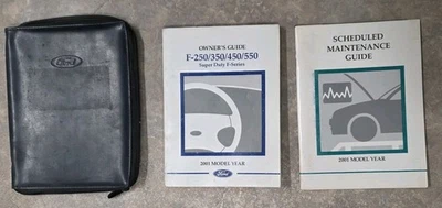 01 Ford Super Duty F250 F350 F450 Owners Manual Owners Manual W/ Case OEM  - Image 1 of 4