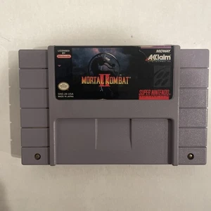 Mortal Kombat II 2 (Super Nintendo SNES 1993) Tested Authentic - Picture 1 of 3