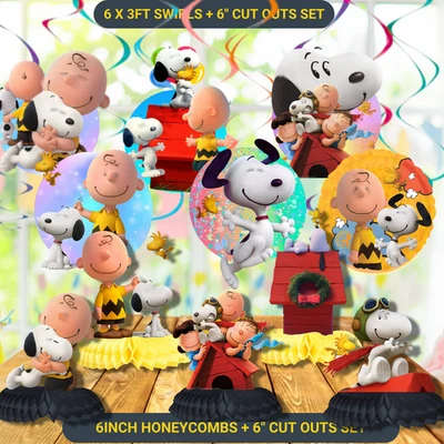 Snoopy Dog PARTY SUPPLIES BIRTHDAY DECORATION BALLOON TABLEWARE CUP PLATE - Image 1 of 4