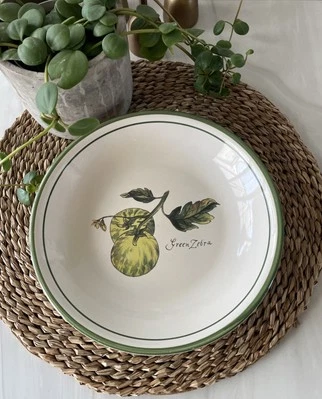 Williams Sonoma Heirloom Tomatoes 2001 Green Zebra 9 pulgadas cuenco de pasta Portugal Foto 1 de 4