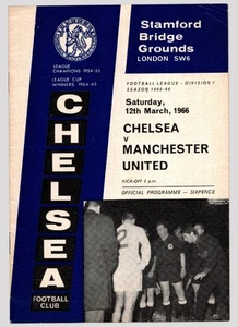 Chelsea v Manchester United 1965-1966 Division One 12/03/1966 - Picture 1 of 2