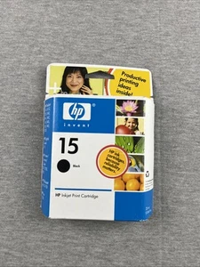 HP 15 Genuine Ink Black C6615DN New OEM -For 5110 950 3820 940 310 EXP. Jan 2007 - Zdjęcie 1 z 3