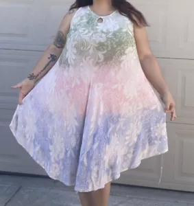 Boho Sommerkleid Pastell Free Size wunderschön Must See Landhaus Kern - Bild 1 von 3