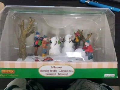 Lemax 2009 Building a Family of Snowmen 93769 NEW Snowman Table Accent Figurines - Image 1 of 3