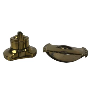 Tintero y secador de latón Art Deco de 1930 de The Jennings Bros. Mfg. Co. - Imagen 1 de 11