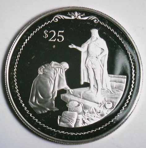 SILVER BRITISH VIRGIN ISLANDS 1992 $25 "DISCOVERY OF AMERICA" COLUMBUS/FERDINAND Cover