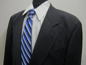 Hugo Boss  Navy Blue 2-Golg Btn !00% Wool  Blazer 42L ID#3025  - Picture 1 of 8