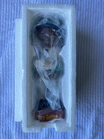 1993 Ken Griffey Jr Seattle Mariners SAM Bobbing Head Bobblehead Teal Jersey NIB Cover