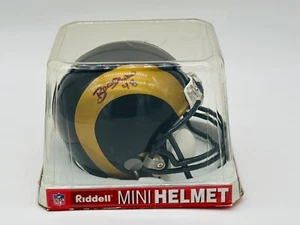 Riddell Mini Football Helmet St Louis Rams Signed Brad Lau - Picture 1 of 7