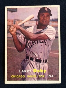 1957 Topps Baseball Card Larry Doby #85 BV $100 EXMT RANGE CF