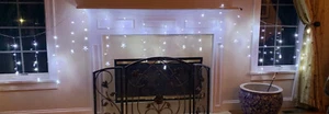 Curtain Star String Lights in Bright White with w/Fairy LED Christmas Lights - Picture 1 of 9