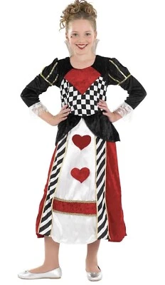 Queen Of Hearts Girls Fancy Dress Costume Alice In Wonderland Size L 8-10 y. New - Image 1 of 4