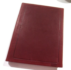 Journal 9" Leather Hardcover 224 Lined Pages Graphic Image List$140 Burgundy - Picture 1 of 10