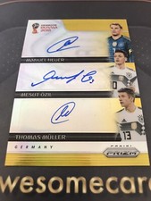 2018 Prizm World Cup Triple Auto Gold /10 Neuer Ozil Muller Germany