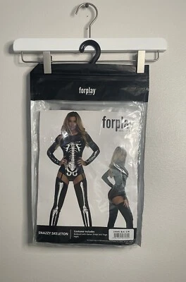 NUEVO Sexy Forplay Elegante Esqueleto Body Negro y Plateado Disfraz 554640 S/M Foto 1 de 4