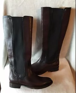 Frye Lindsay Gore Tall NEW $398 Chocolate Brown Knee High Boots SZ US 5.5 B - Picture 1 of 6