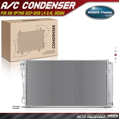 Condensador de aire acondicionado con receptor secador y soporte para Kia Optima 2017-2018 L4 2,4 L sedán Foto 1 de 4