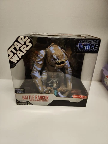 2008 Hasbro Star Wars Force Unleashed Battle Rancor Complete Open Box Cover