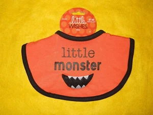 NUEVO CON ETIQUETAS ~ Babero de bebé ~ por Little Wishes ~ Halloween🎃 Precio de venta sugerido por el fabricante $ 7.99. - Imagen 1 de 2