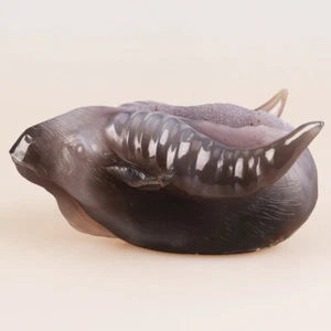 5.7" Natural Geode Agate Quartz Crystal Hand Carved Sheep Head Animal 872g - Picture 1 of 8