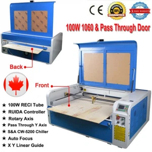 DSP 100W 1060 CO2 Laser Engraver Machine Ruida 6445G Auto Focus XY Linear Guide - Picture 1 of 12