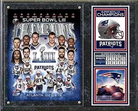 Tom Brady New England Patriots Super Bowl LIII Wood Plaque (Size: 12" x 15") Cover