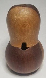 Handgefertigte Holz Skulptur Mystery Behälter Birnenform Kunst - Bild 1 von 5