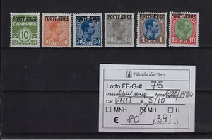 Danimarca 1922 - 1930 Pacchi postali Unif da 5 a 10 - Picture 1 of 1
