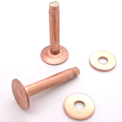 Copper Rivets & Burrs # 9 1" (2.5 cm) 50 Pk 11282-00 by Tandy Leather