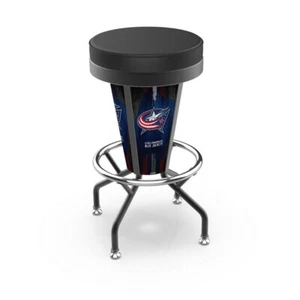 NHL - Lighted Columbus Blue Jackets Swivel Bar Stool Hockey Team Logo - Picture 1 of 6