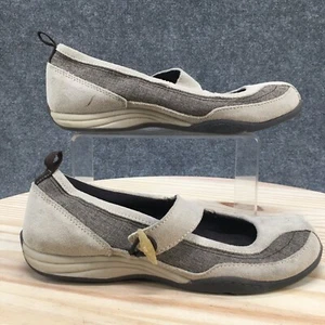 Lands End Shoes Womens 8 B Trekker Mary Jane Brown Comfort Round Toe Low 380799 - Picture 1 of 16