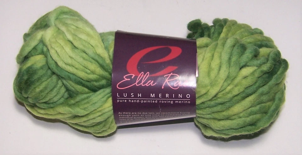 Lote de 5 madejas Ella Rae LUSH MERINO lana pintadas a mano hilo grueso itinerante #2 VERDES Foto 1 de 1
