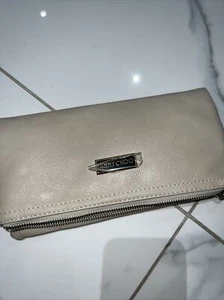 Jimmy Choo crossover leather clutch Beije - Foto 1 di 7
