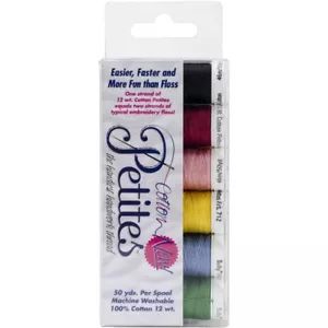 SULKY - Baumwolle Petites Stickfaden - beliebte Farben - 50 yd. Spulen, 6er-Pack - Bild 1 von 1