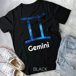 Zodiac, Horoscope Gift, Constellation Star, Gemini Dk V5 Unisex T-shirt - Picture 1 of 12