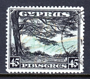 ZYPERN - SCOTT 135 - 1934 45pi KGV BILDLICHE AUSGABE - GEBRAUCHT - SCV $ 85 - Bild 1 von 2