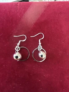 Earrings Unusual 925 Sterling Silver Hooks Free Gift Nah - Picture 1 of 5