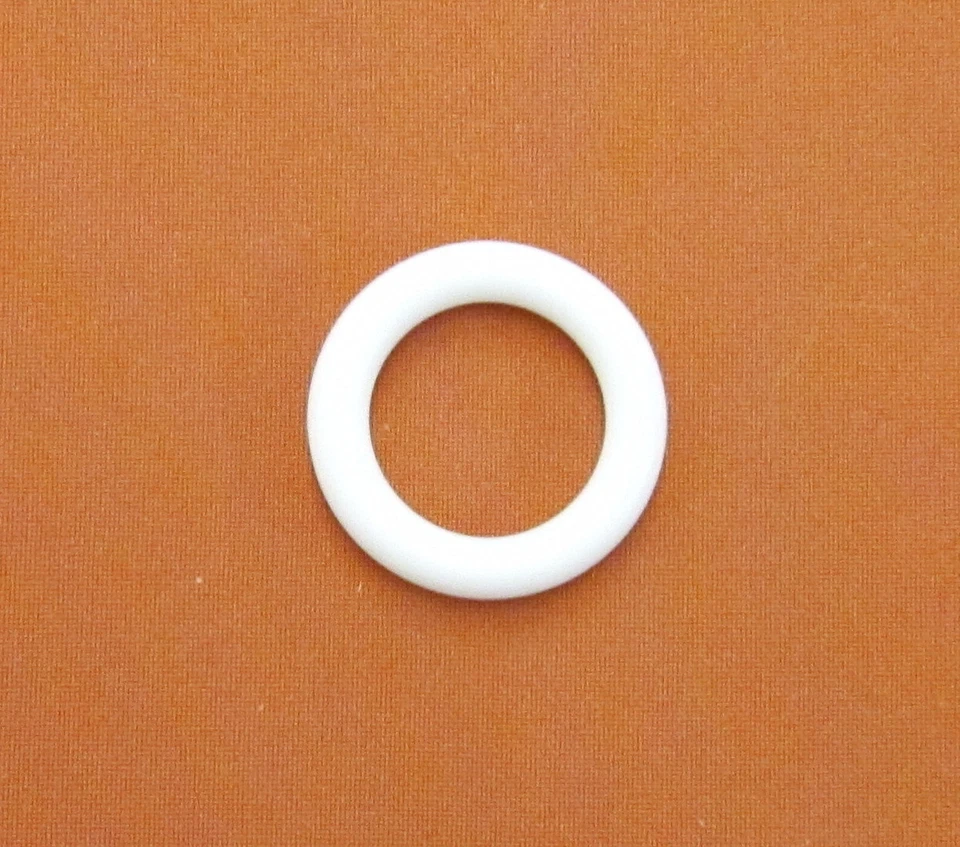 Kunststoffringe weiß 8 x 13mm Gardinenringe Ringe für Raffrolloband Raffrollo - Bild 1 von 1