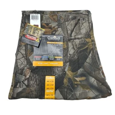 Calça Masculina Carhartt Work Camo Dungaree Fit 44X32 B158 CMO Camuflagem Nova com etiquetas Madeira - Imagem 1 de 4