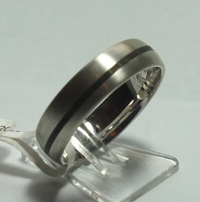 Linder Carbon  / .925 Silber Freundschaftsring Gr. 64  EB494 - Bild 1 von 2